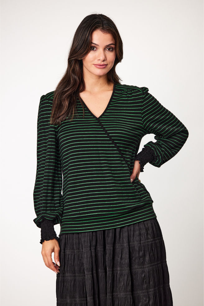Thumbnail: Cato Merino Wrap Top