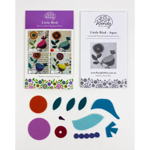 Thumbnail: Wendy Williams Pre-Cut Wool Applique Packs - Little Bird