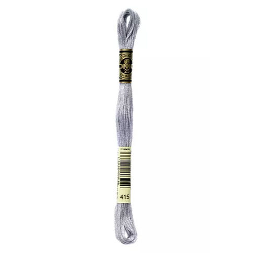 DMC Six Strand Embroidery Floss - 415 Metallic Chrome