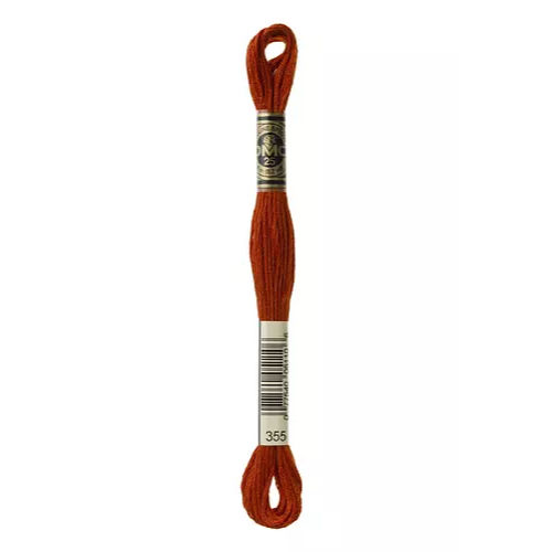 DMC Six Strand Embroidery Floss - 355 Red Brown