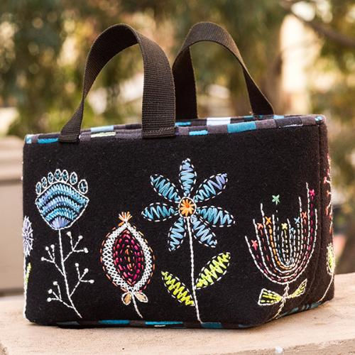 Thumbnail: Embroidered Sewing Bags - Pattern by Wendy Williams