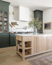 natural tone transitional kitchen