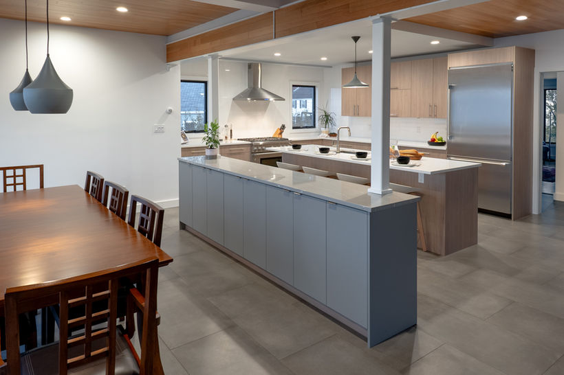 Glen Cove Forest Home Design Kitchen Open Space Concept