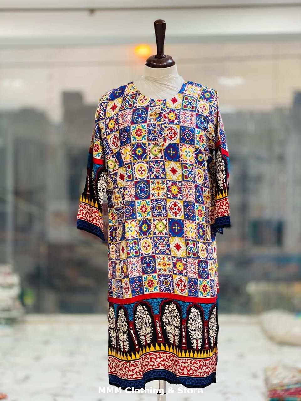 Thumbnail: #147B Linen printed shirt