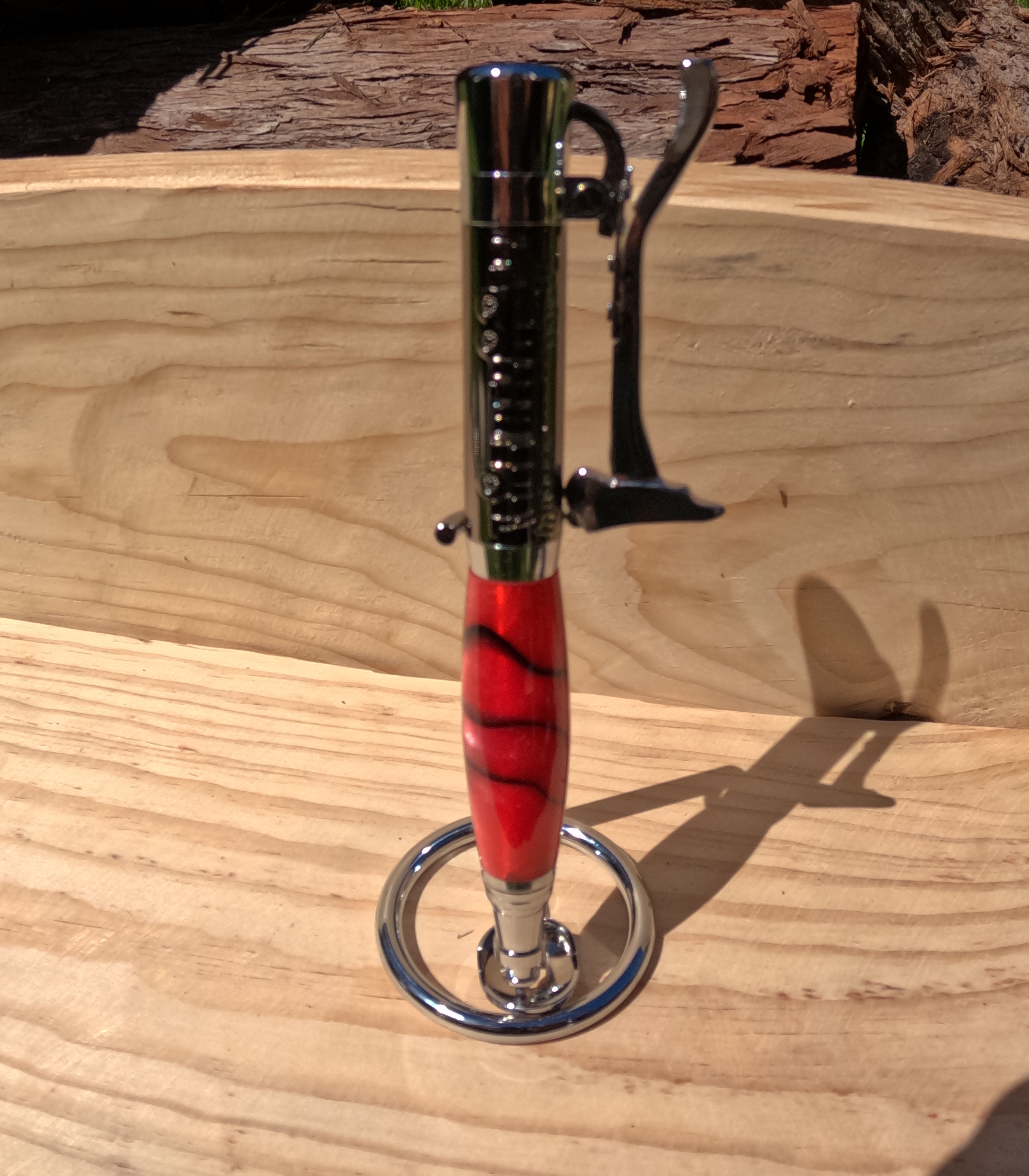 Firefighter Axe Pen - Chrome and Gun Metal - Cupids Arrow