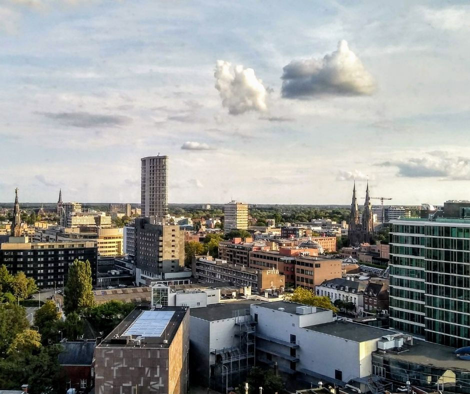 Photo of Eindhoven, Netherlands, taken from the Student Hotel near Eindhoven Railway Station.