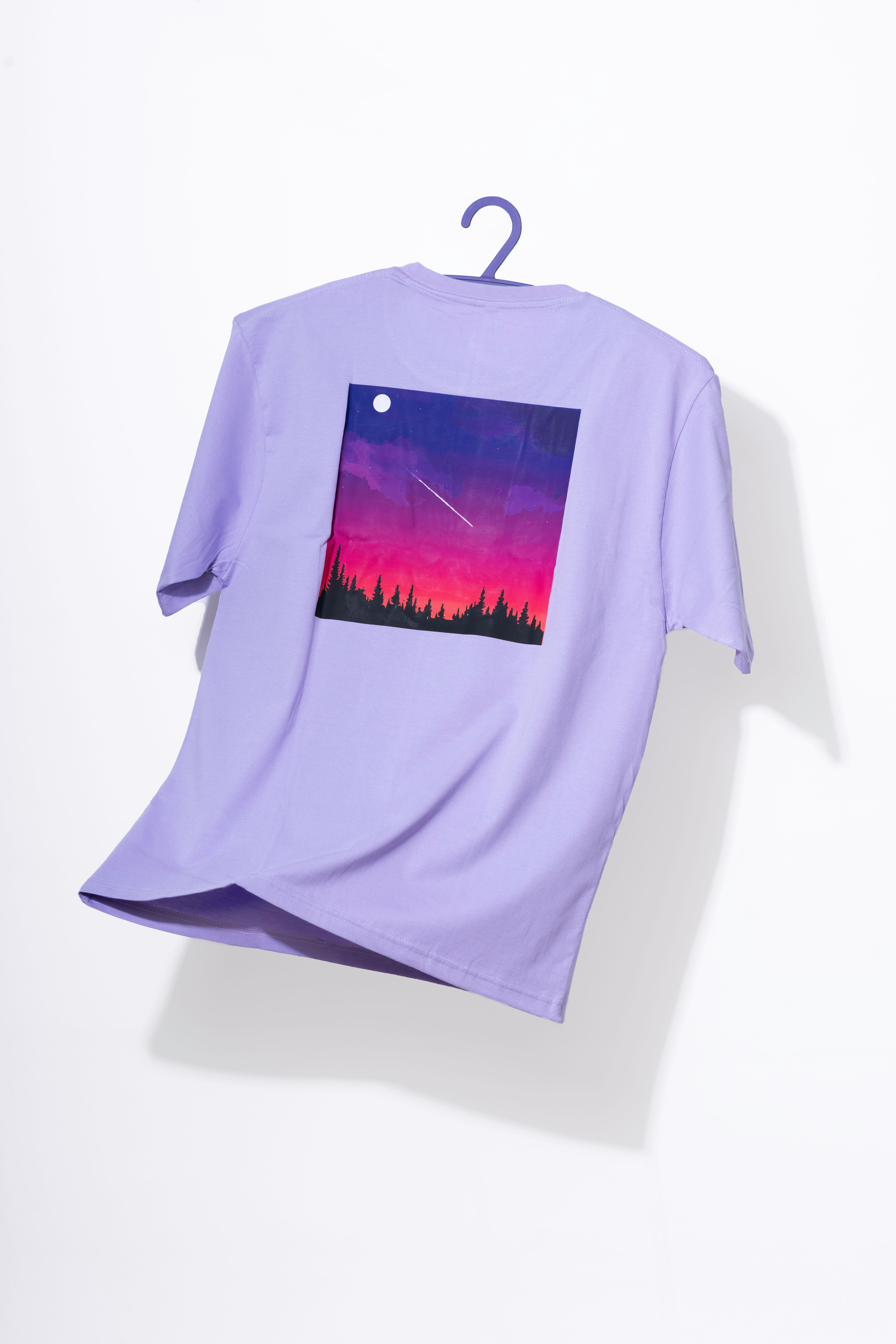 MEDIOCRE DEATH LAVENDER OVERSIZED PRINTED T-SHIRT