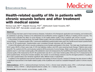Qualidade de vida relacionada à saúde em pacientes com feridas crônicas antes e após o tratamento com ozônio medicinal
