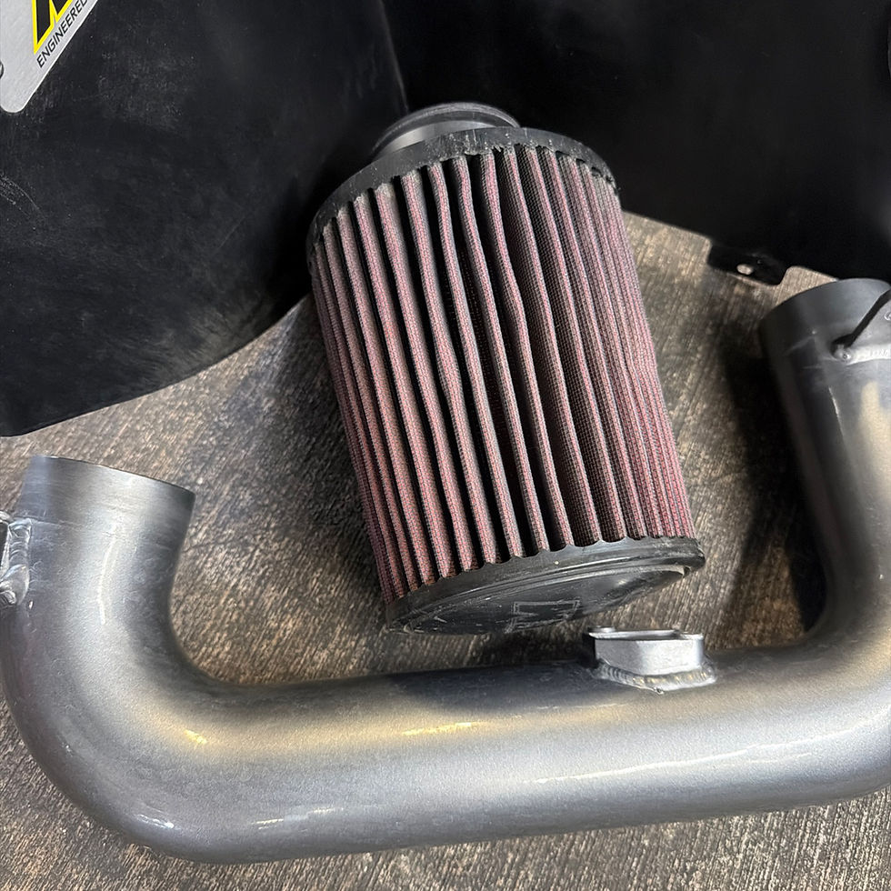Subaru WRX air intake filter and metal piping