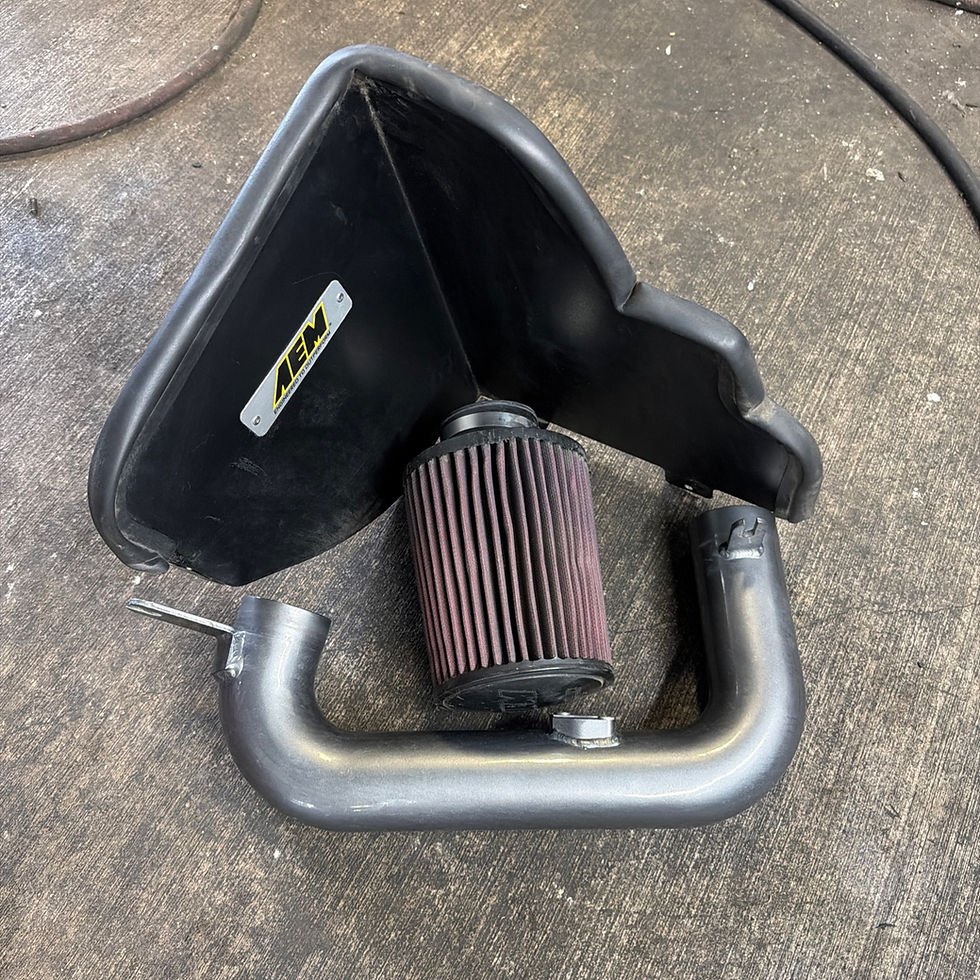 AEM air intake system with filter and heat shield