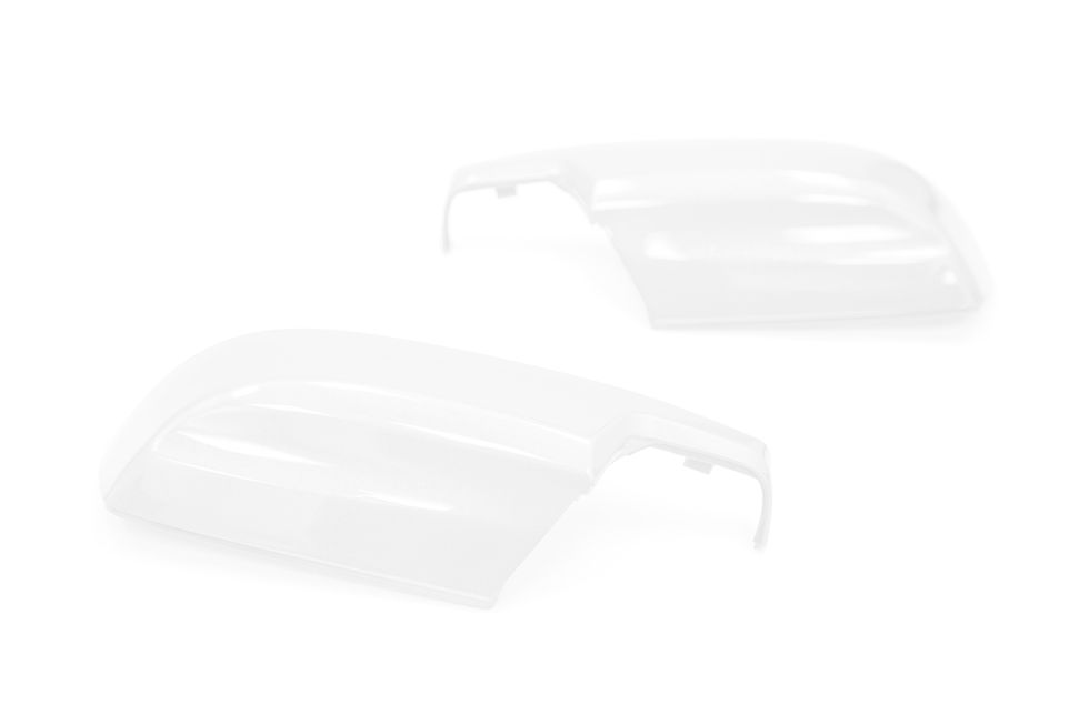 OLM Paint Matched Lower Mirror Covers - Crystal White Pearl / Halo Highlights: