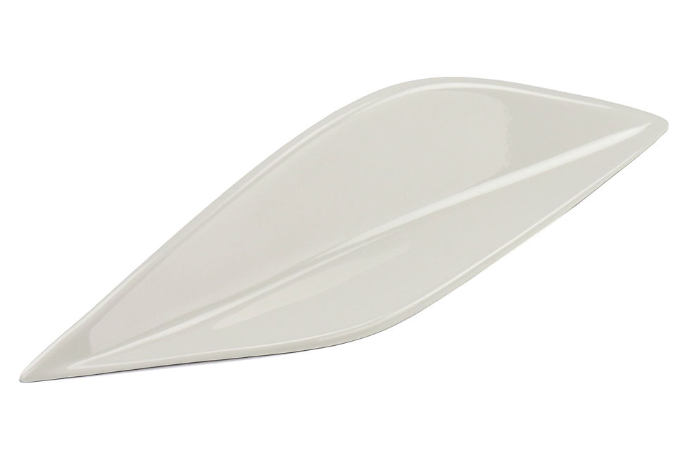 OLM STI Spoiler Side Fins - Crystal White Pearl / Halo Features: Crystal White