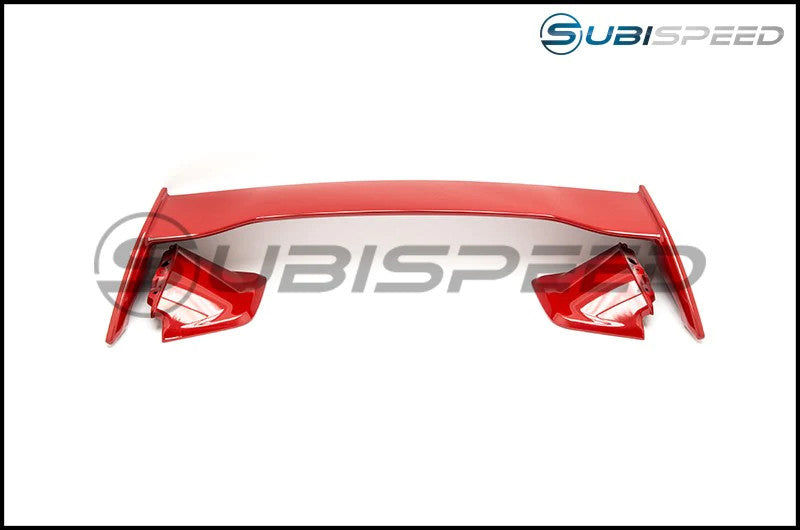 OLM STI Style Paint Matched Spoiler - Pure Red Highlights: Paint Matched (M7Y