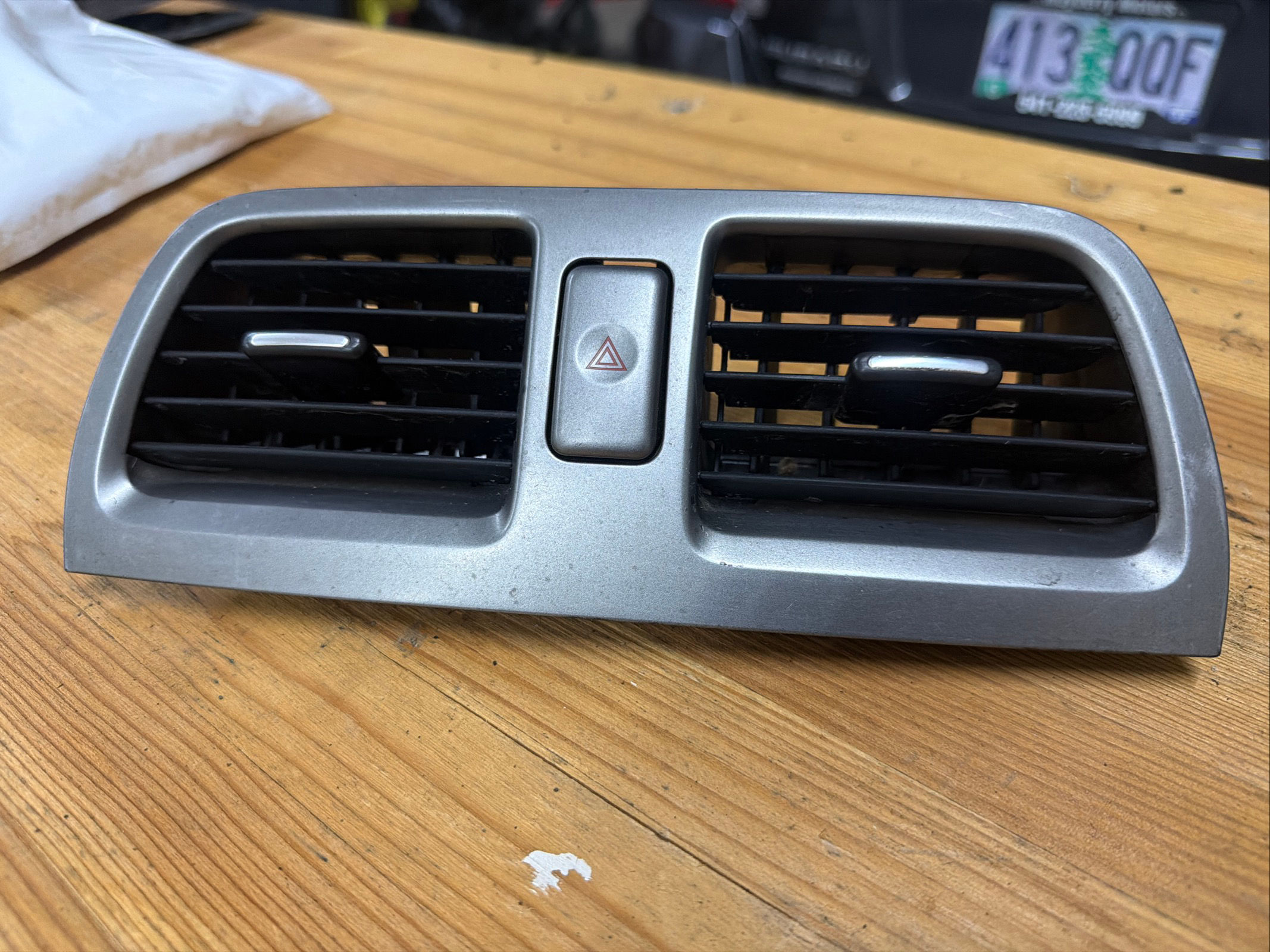 05-07 Subaru Impreza WRX STI Dash Vent Hazard Switch Trim OEM