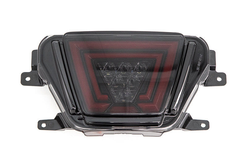 OLM V1 F1 Style Rear Brake / Fog / Reverse Light (Smoke Lens, Gloss Black Base