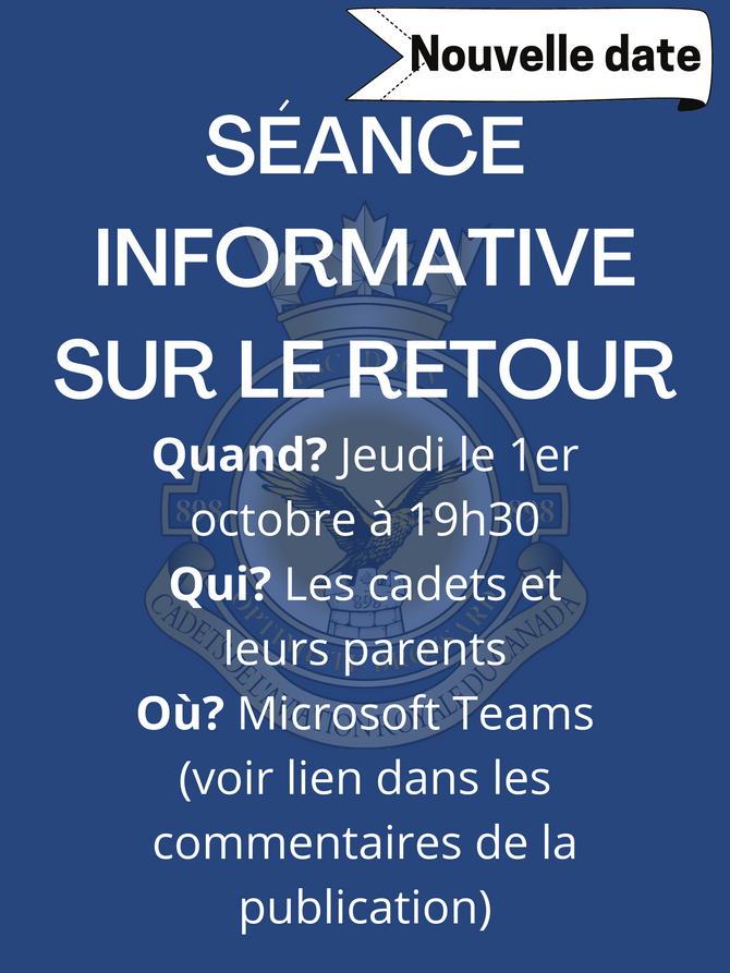 Réunion informative virtuelle 1er octobre 2020