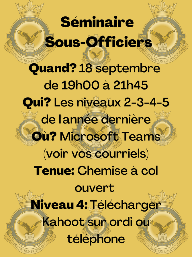 Séminaire des sous-officiers