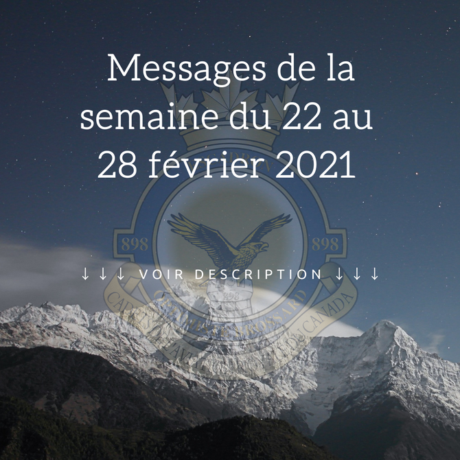 Message de la semaine