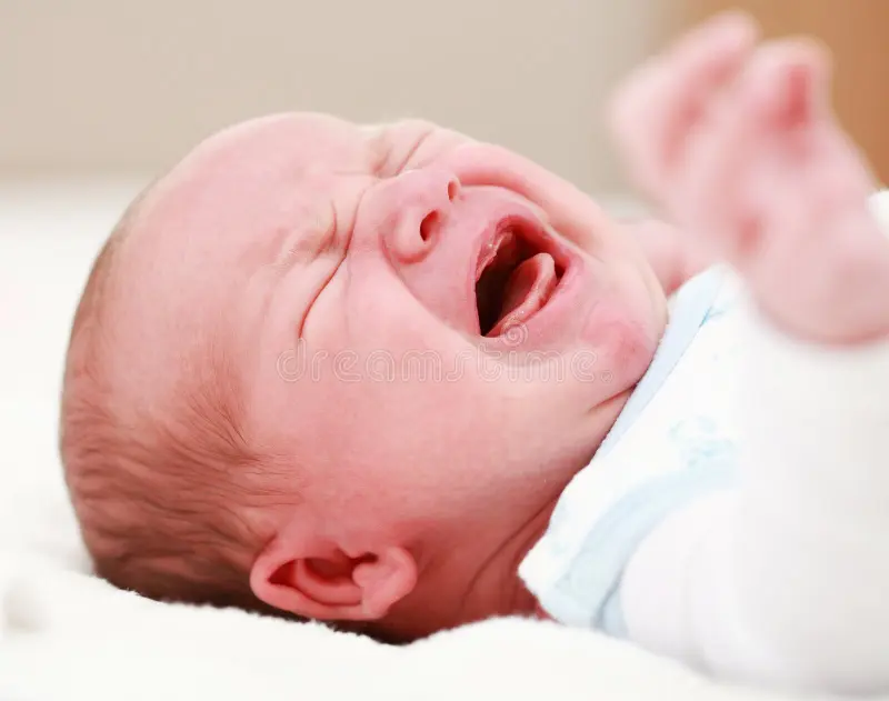 A baby crying