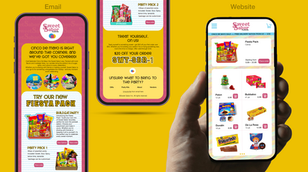Mobile website with email promotion