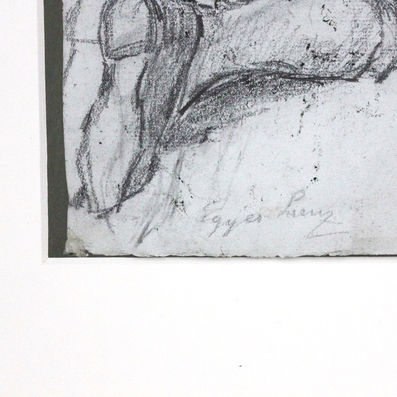 Signatur auf Bleistiftzeichnung von Albin Egger-Lienz, (c) Galerie Böck