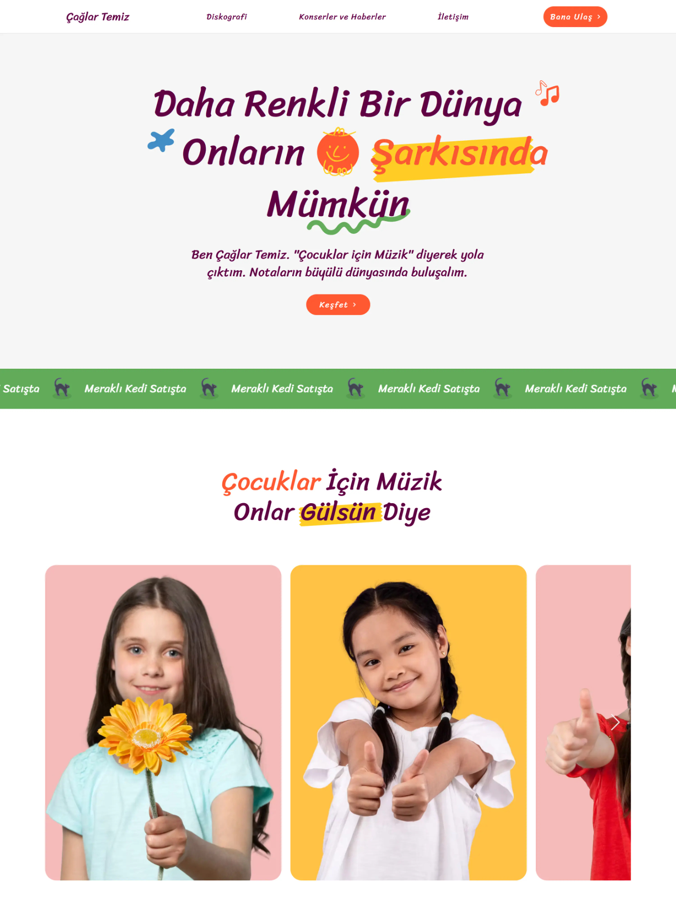 Çağlar Temiz web design work by Bizimuhit.