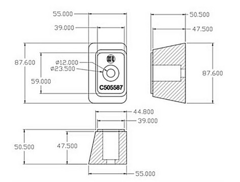 size crane end stop