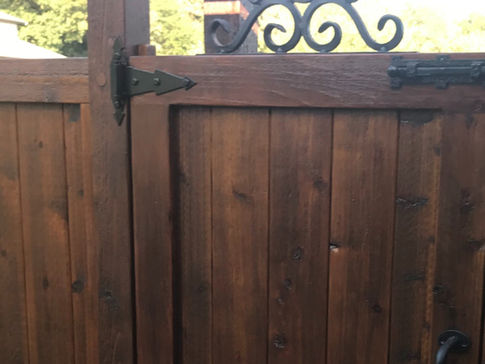 Dark Oak - PPG on Western Red Cedar (WRC) rough sawn