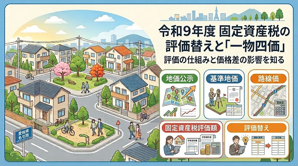 令和9年度 固定資産税の評価替えと「一物四価」