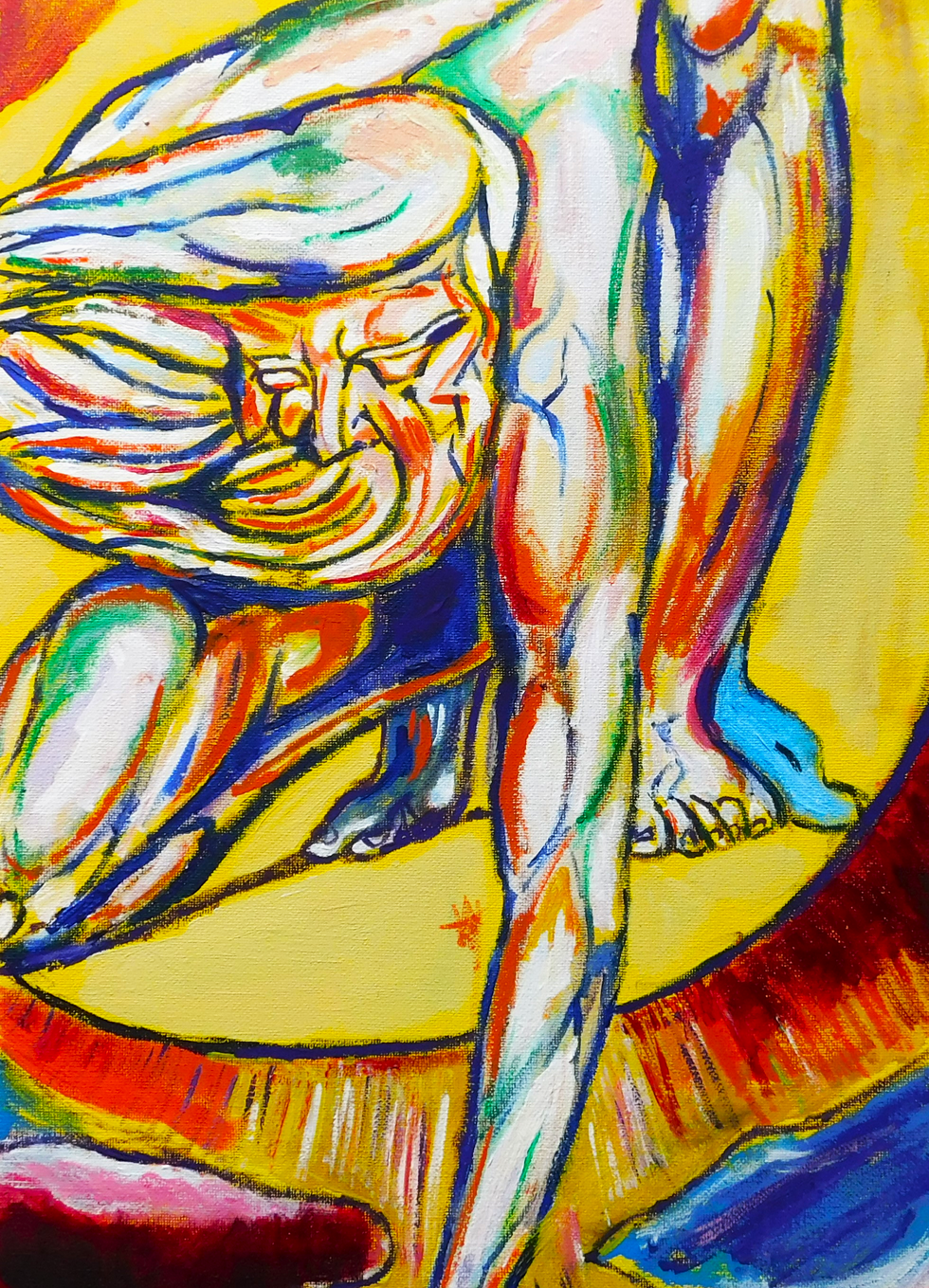 Tribute to Blake
Acrylics on stretched canvas, 18 x 12