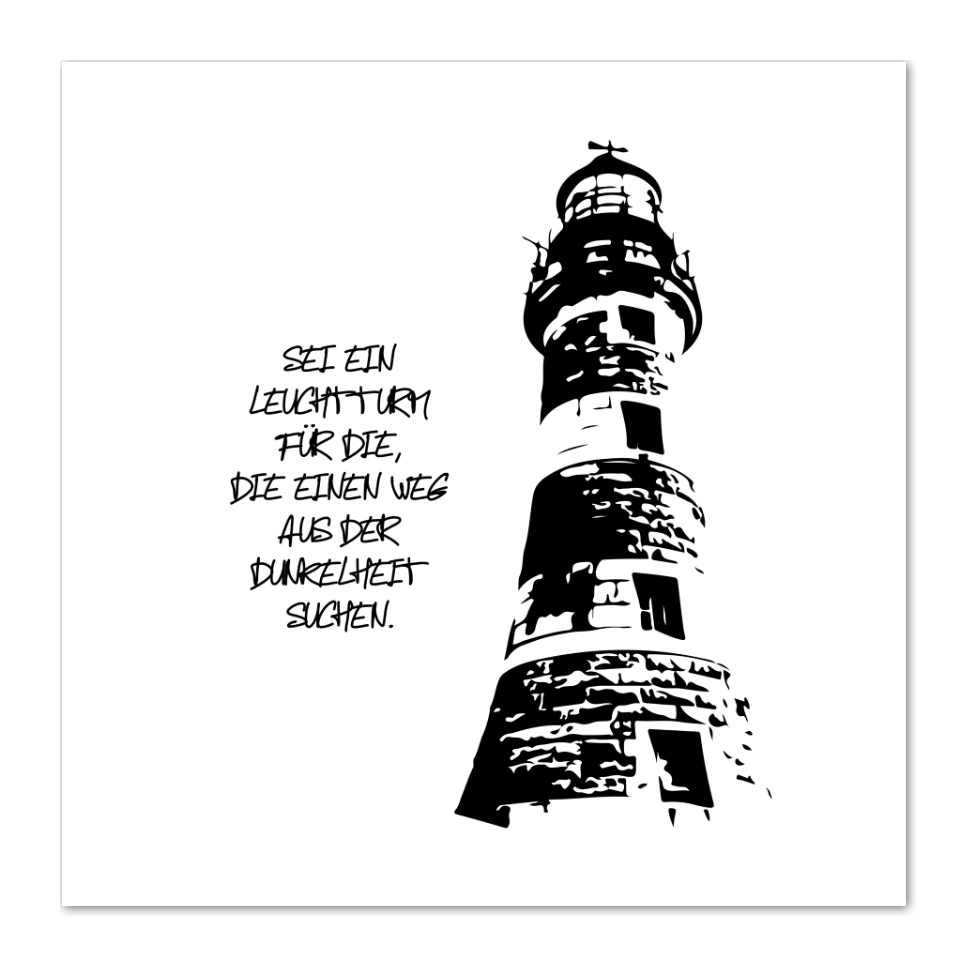 Grußkarte "Sei ein Leuchtturm" 148x148