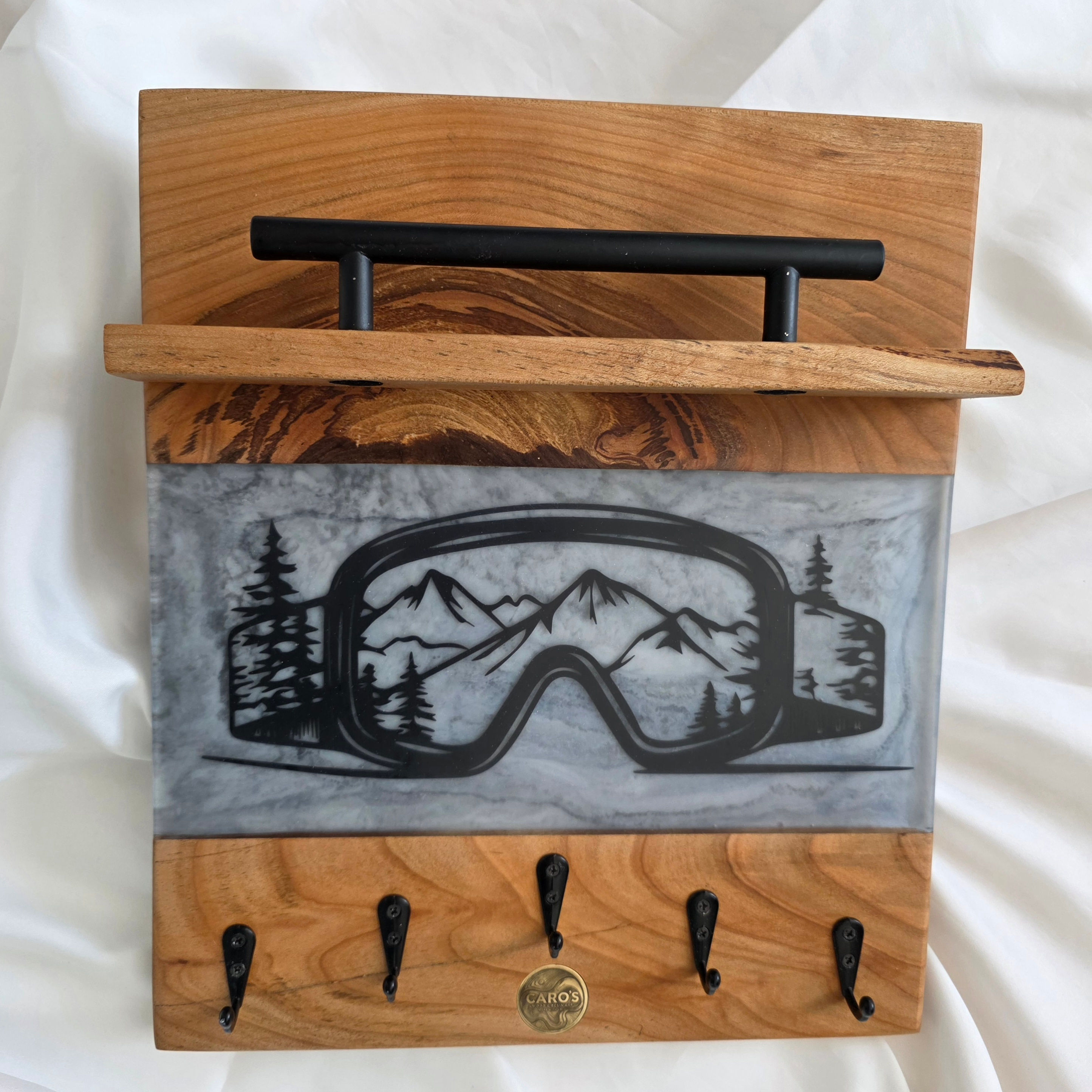 Schlüsselbrett "Skibrille"