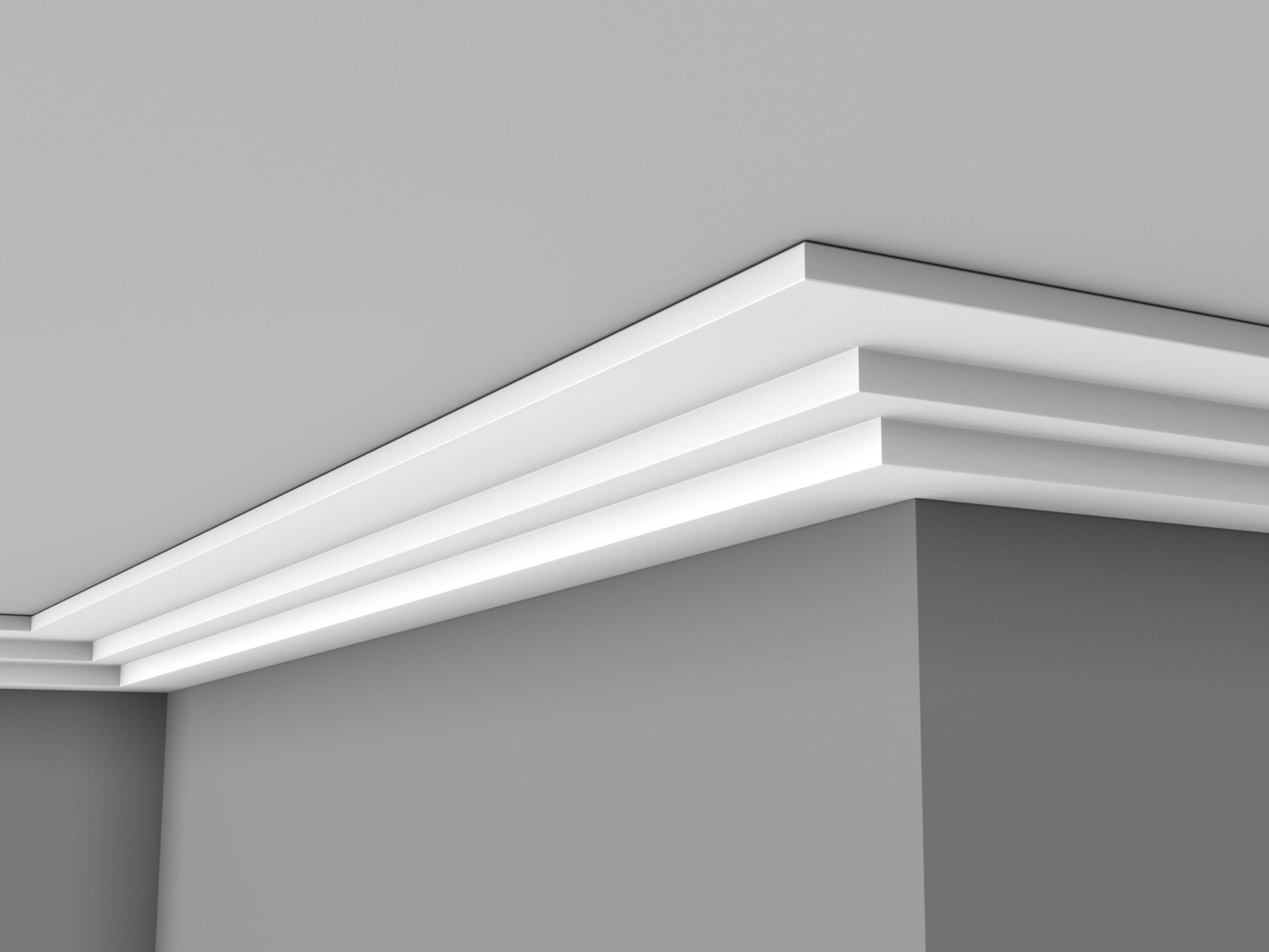 CL-A02 Large Art Deco Cornice. Projection: 190mm. Height: 60mm.