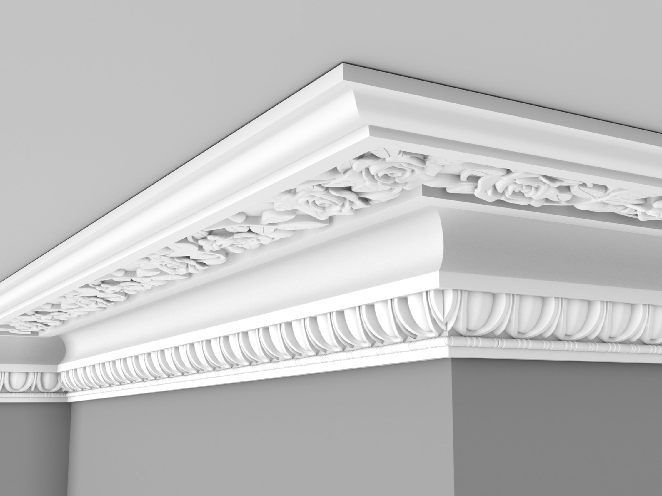 CL-V10 Large Victorian Cornice.  Projection: 287mm. Height: 163mm