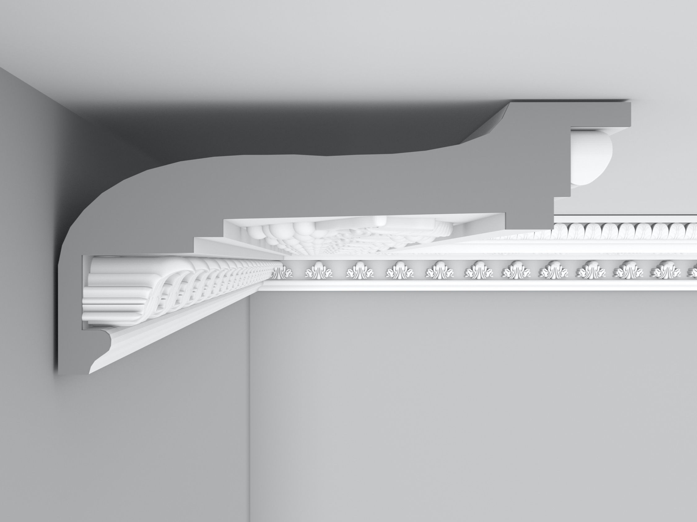 CL-R09 Medium Regency Cornice. Projection: 190mm. Height: 85mm.