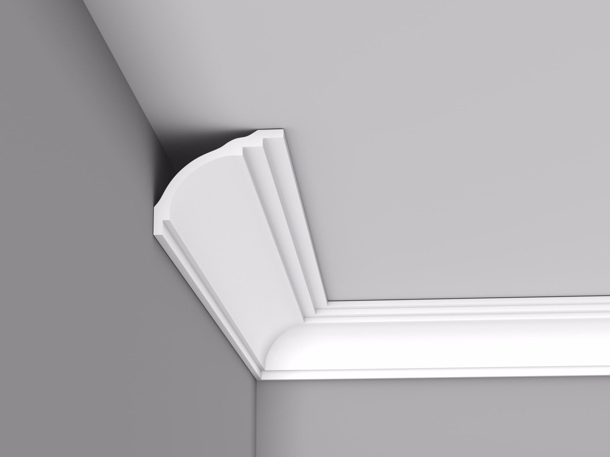 CL-A03 Small Art Deco Cornice. Projection: 140mm. Height: 115mm.