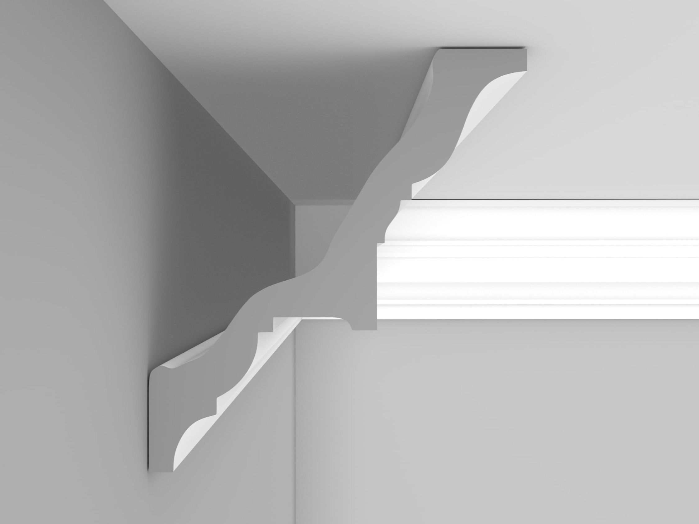 CL-G09 Medium Georgian Cornice. Projection: 130mm. Height: 140mm.