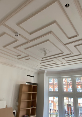 Cornice London project gallery Plaster panelled Ceiling image 5