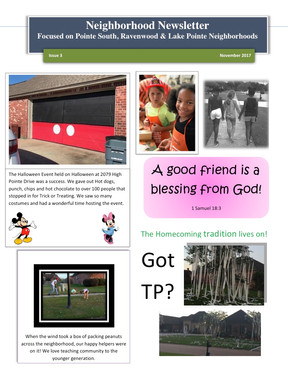 November 2017 Newsletter