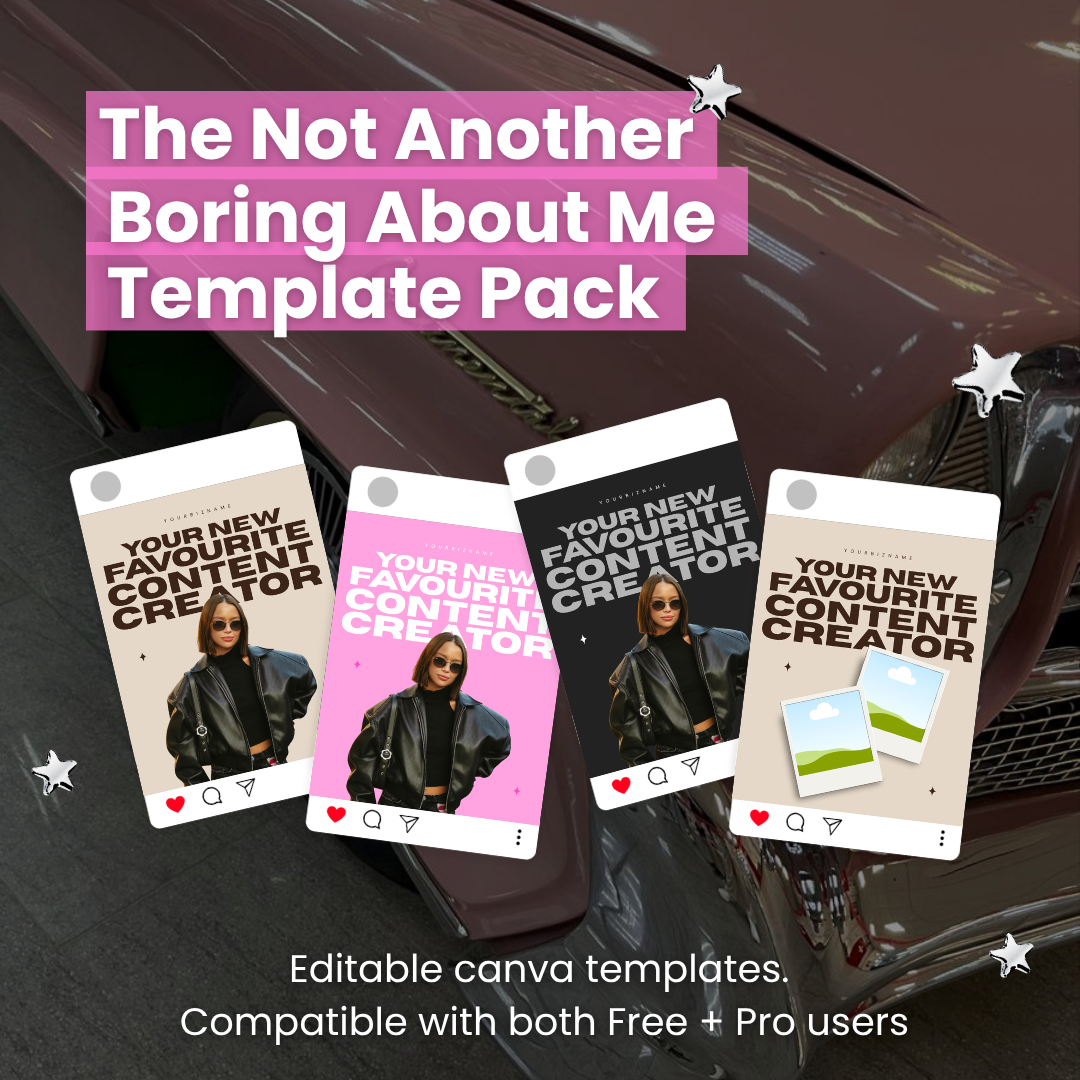The About Me Makeover Template Pack