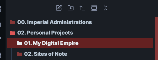 Screenshot from my personal Obsidian vault. 