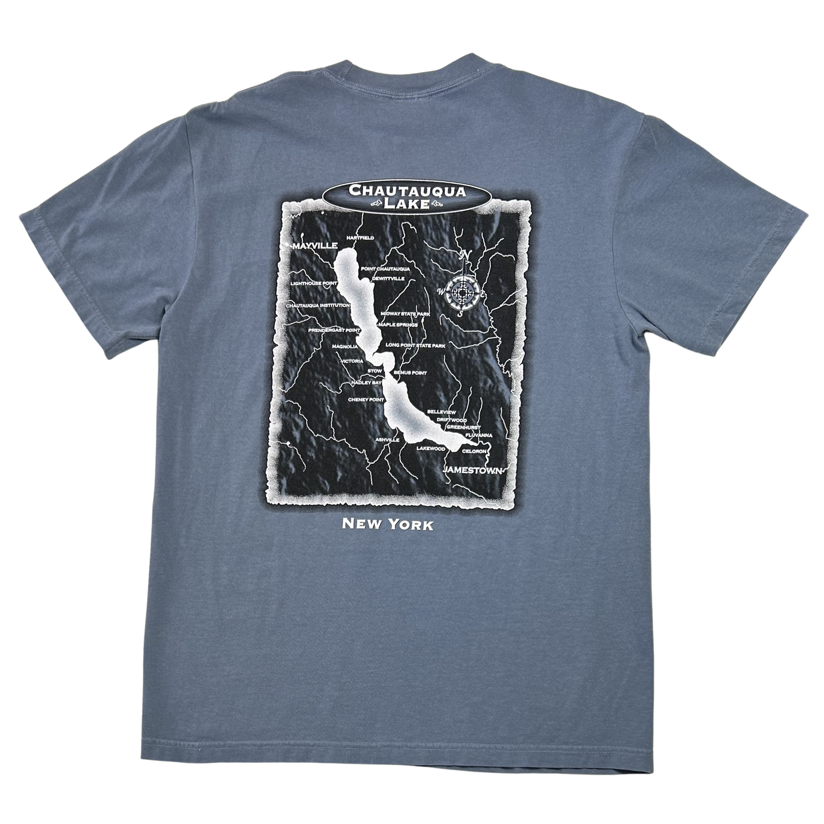 Chautauqua Lake: Custom Map T-Shirt S/S