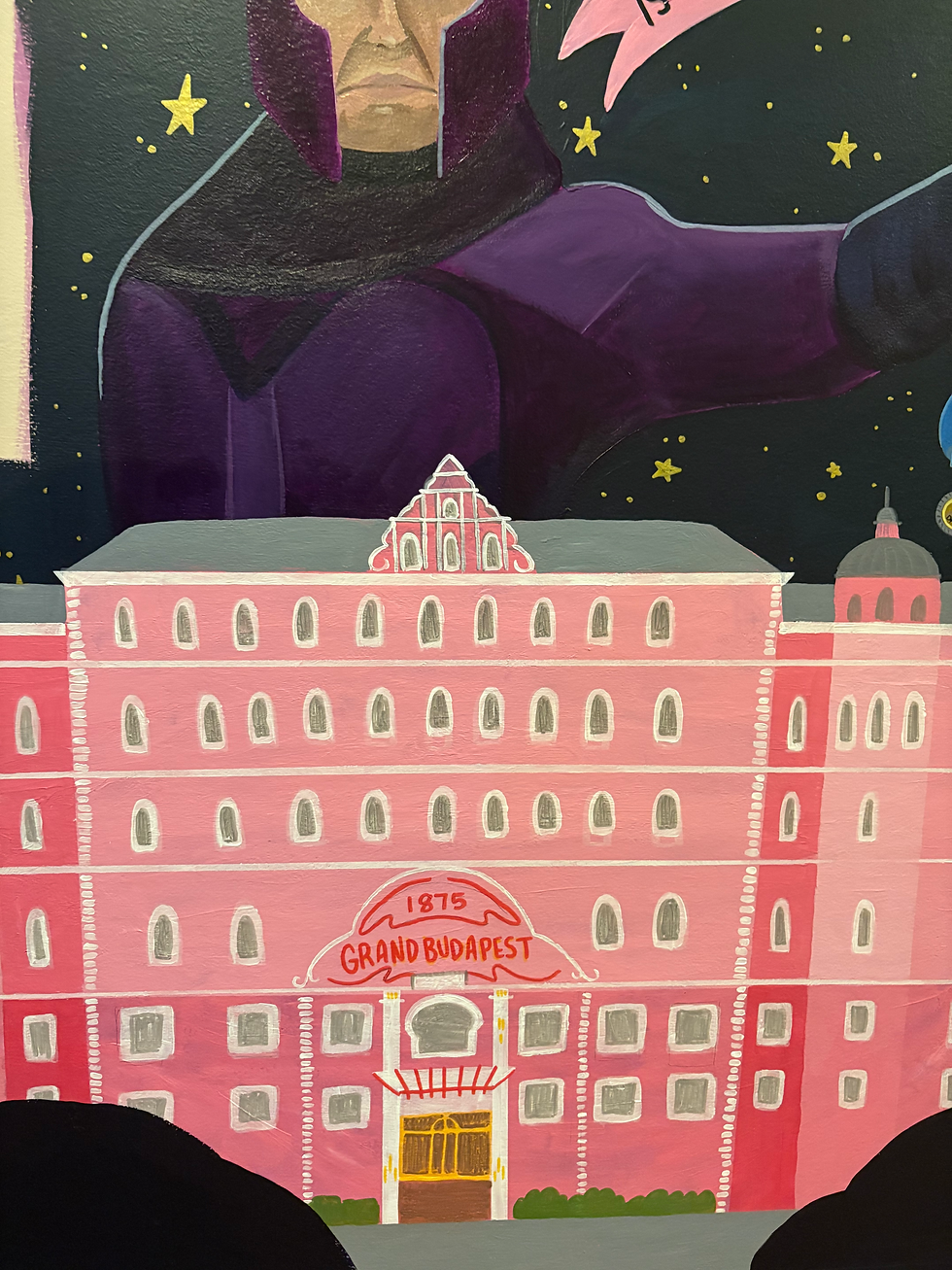 Night Side 2010's Mural (Grand Budapest Hotel Detail)