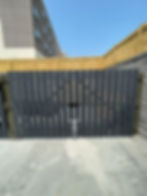 Custom gate design welded by Pierce Fabrication in Ottumwa, IA for Taco Bell