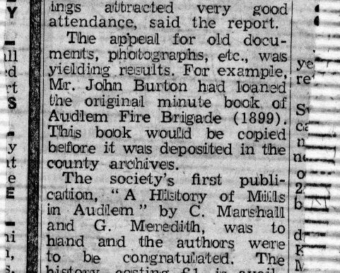 Report On First Year Of History Society In 1981