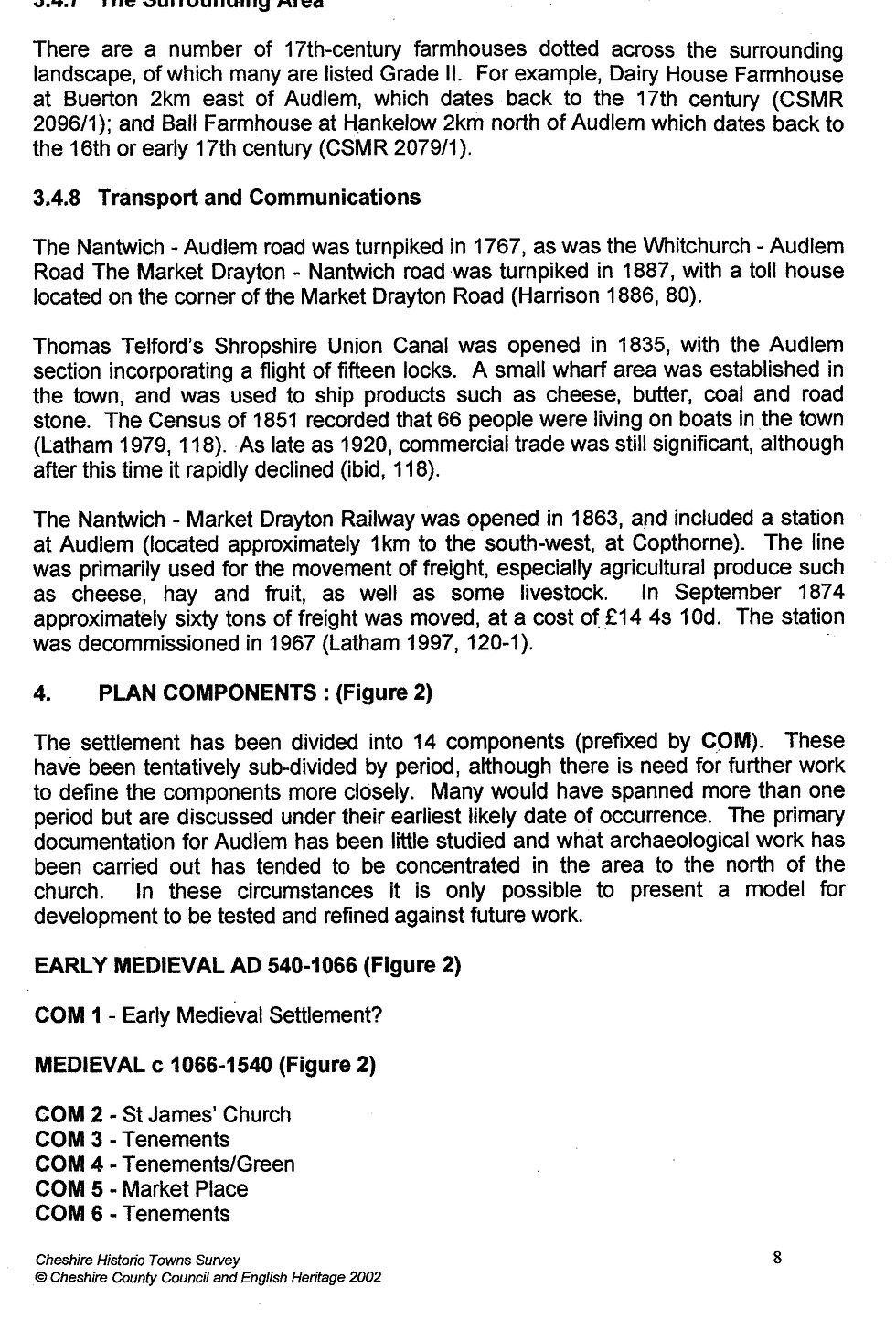 Audlem Historic Survey- Archaeological Assessment - Part 10