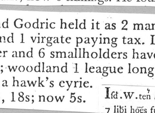 Doomsday Survey Wilkesley 1086 English And Latin