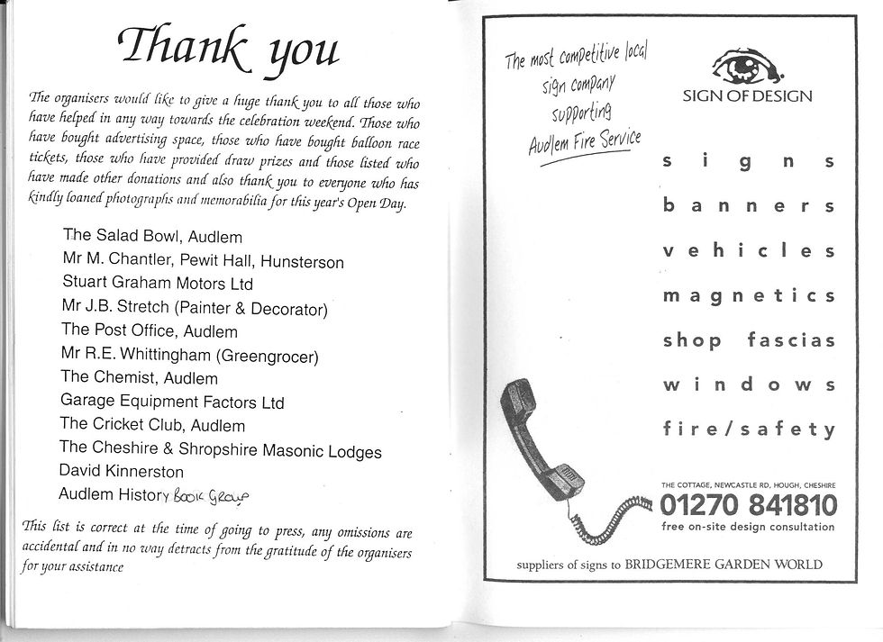 Programme For Centenary Of Fire Brigade 1999 - Part 14