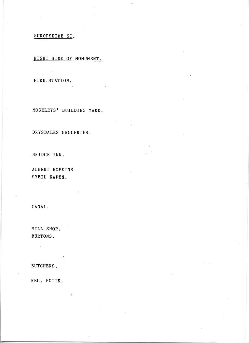 Sheila Langley'S List Of Shops Remembered - Part 1