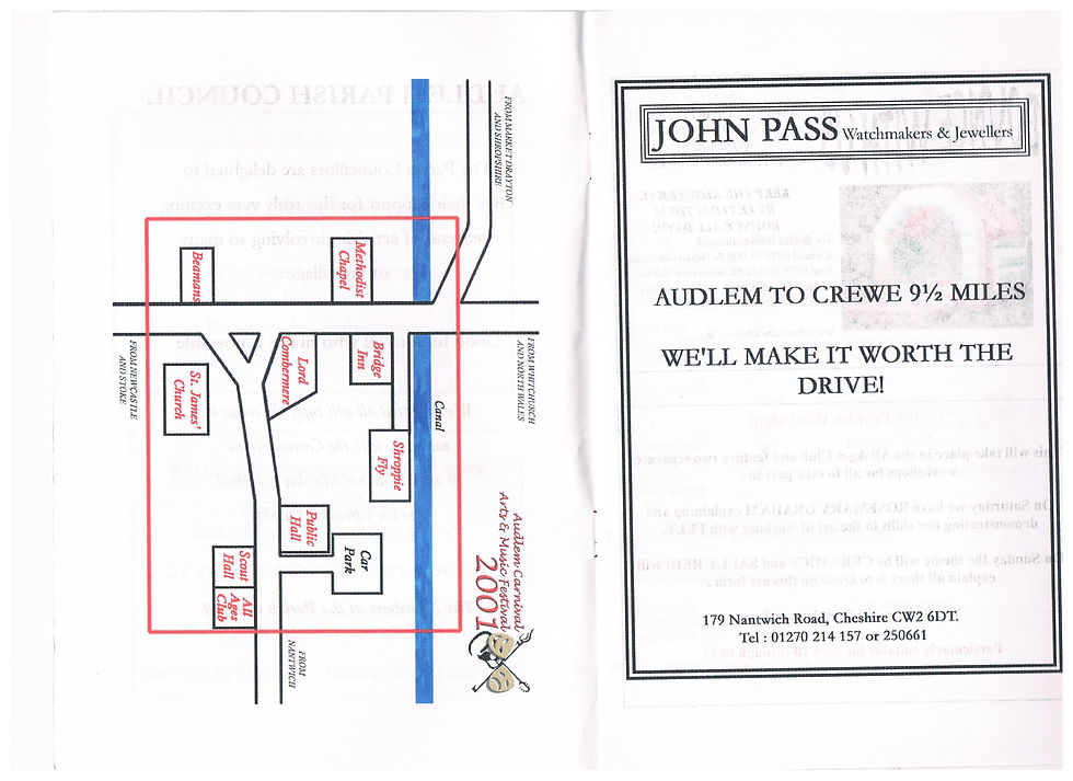 The First Music & Arts Festival May 25-28Th 2001 - Map Of Venues